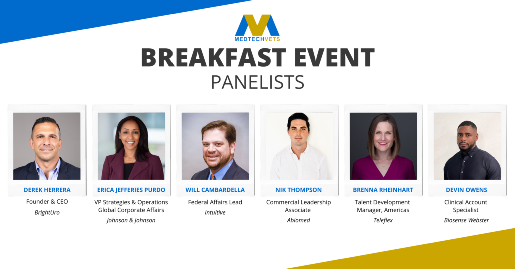 2023 Breakfast Networking Event Panelists for The MedTech Conference